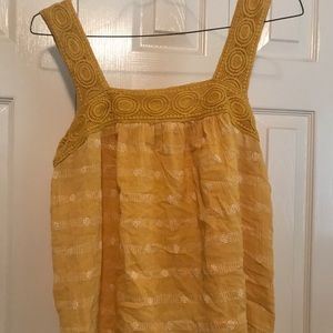 Yellow Patterned Tank Top